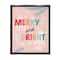 Stupell Industries Merry & Bright Pastel Phrase Framed Floater Canvas Wall Art